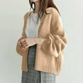 thumbnail image 4 of Akafmk Plus Size Womens Cardigan Sweaters,Women's Open Front Cardigan Sweater,Ladies' Casual Loose Long Sleeved Solid Color Knitted Sweater Cardigan Knit Loose Fitting Fall Sweaters, 4 of 5