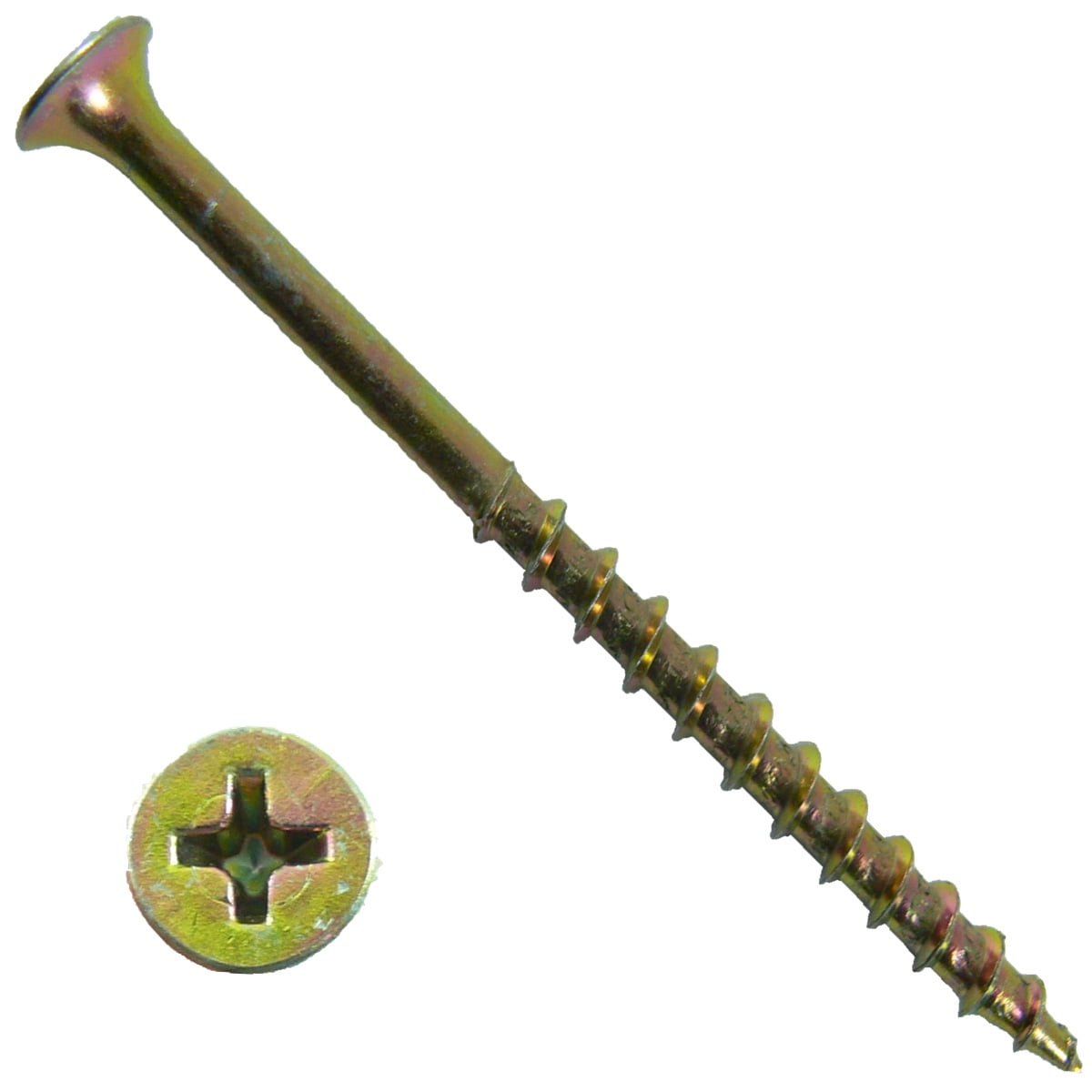 1000 #10 X 3-1//2 Drywall Screw Phillips Bugle Head Yellow Zinc Bulk Box
