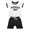 Black, variant on Vedolay Boy Short Sets Outfits 2 Piece Boys 2 Piece Outfits Print Short Sleeve Shirt and Shorts Set,Black 18-24 Months