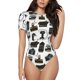 thumbnail image 1 of Balery Cool Camera Body de cuello redondo de manga corta para mujer Tops de manga corta Tops básicos-Small, 1 of 7