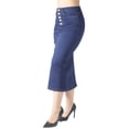 thumbnail image 4 of Fashion2Love Women's Juniors Long Pencil Stretch Denim Skirt, 4 of 10