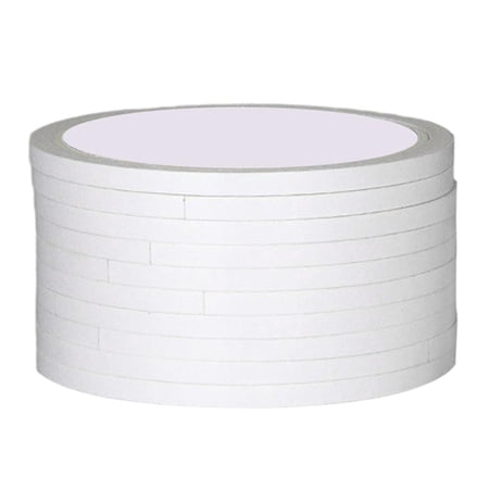 LAIQIEN 10PCS Multipurpose Adhesive Tape 10Meter Double Sided Tape Strong Adhesive White Craft Tape for Art Craft Scrapbooking