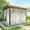 Grass Green Beige, variant on Outdoor Curtains for Patio Waterproof, Blue Grey Eucalyptus Windproof Pravicy Outside Porch Blackout Curtain, Farmhouse Weeping Leaves on Linen Sun Blocking Grommets Curtains for Cabana 54"x84"
