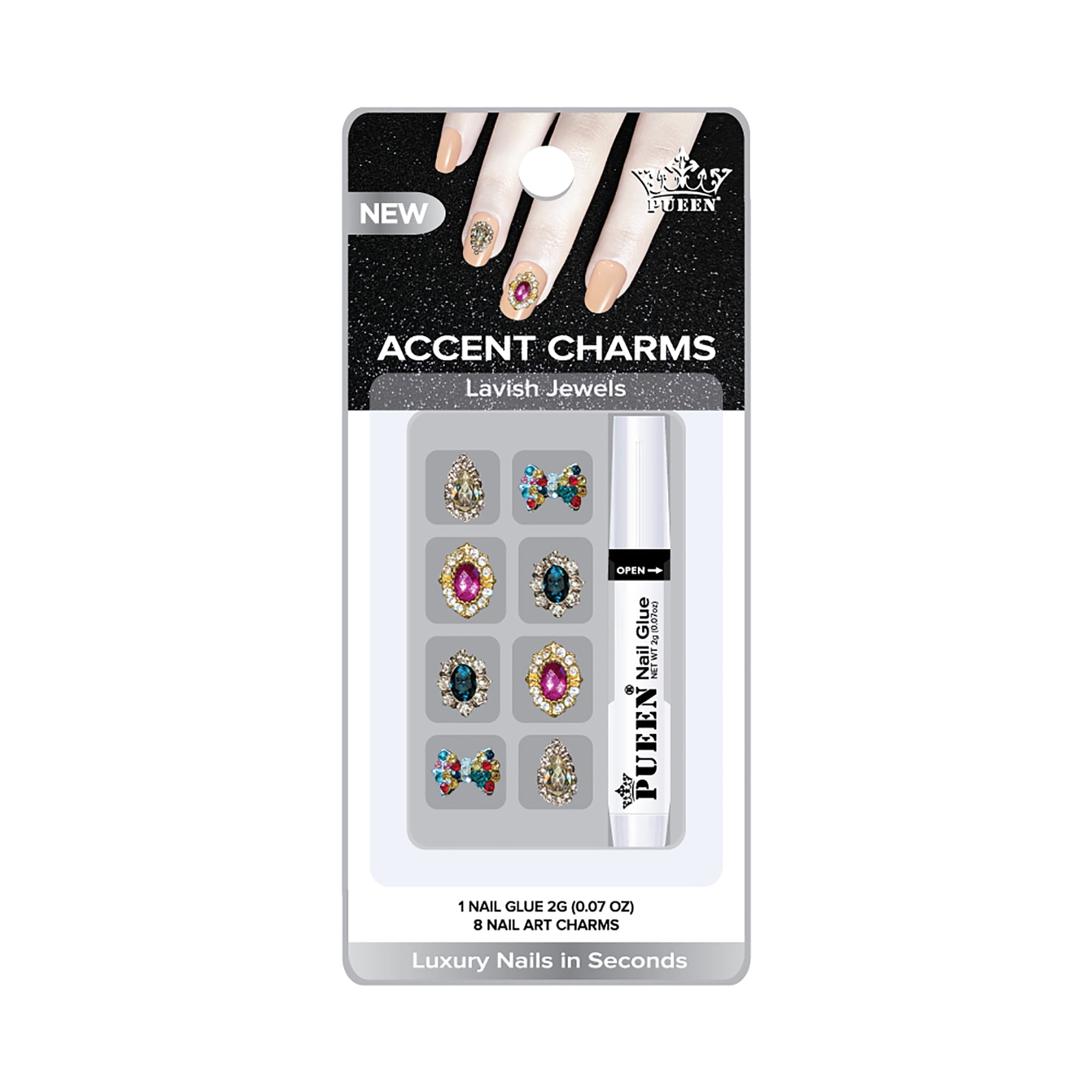 PUEEN Nail Accent Charms, Lavish Jewels