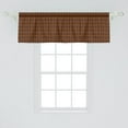 thumbnail image 2 of Ambesonne Abstract Window Valance, Honeycomb Design Hexagons, 54" X 18", Orange Charcoal Grey, 2 of 3