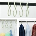 thumbnail image 3 of Uxcell 8 Pack S Shape Hooks Plastic Hangers Bedroom Kitchen Bathroom Light Green, 3 of 7