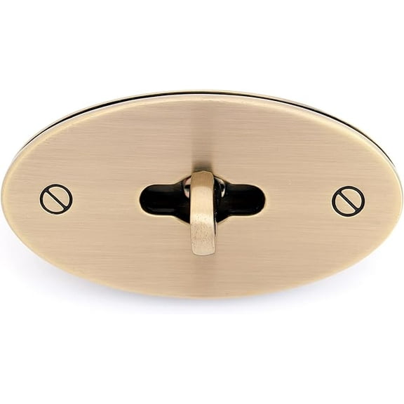 Oval Turn Lock Clasp – Metal Twist Lock SC135 for Handbags, Purses, and Leathercraft (Medium 2 1/2", Brushed Brass)