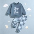 thumbnail image 2 of CAICJ98 Toddler Boy Matching Outfits Big Bro Long Sleeve Sweatshirt and Elastic Drawstring Pants Set Fall Winter Clothes,Size 18-24 Months, 2 of 5