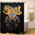 thumbnail image 2 of Cortina de ducha para baño con diseño de la banda Ghosts, impermeable, para sala de estar, 2 piezas, envío gratis, partición plegable, tela para baño, 2 of 5