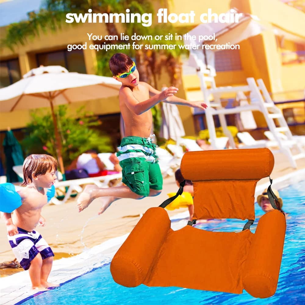 2-Pack Pool Float  Water Hammock, Inflatable Swimming Pool Float Lounge  Foldable Water Floating Chair Inflatable Rafts Lounger Bed for Adults and  Kids