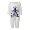 thumbnail image 3 of Family Matching Christmas Pajama Set, Tree Letter Print Long Sleeve Tops Plaid Pants Sleepwear Outfits, 3 of 9