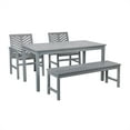 thumbnail image 1 of Walker Edison 4 Pièces Chevron Patio Extérieur Ensemble dans le Lavage Gris, 1 of 5
