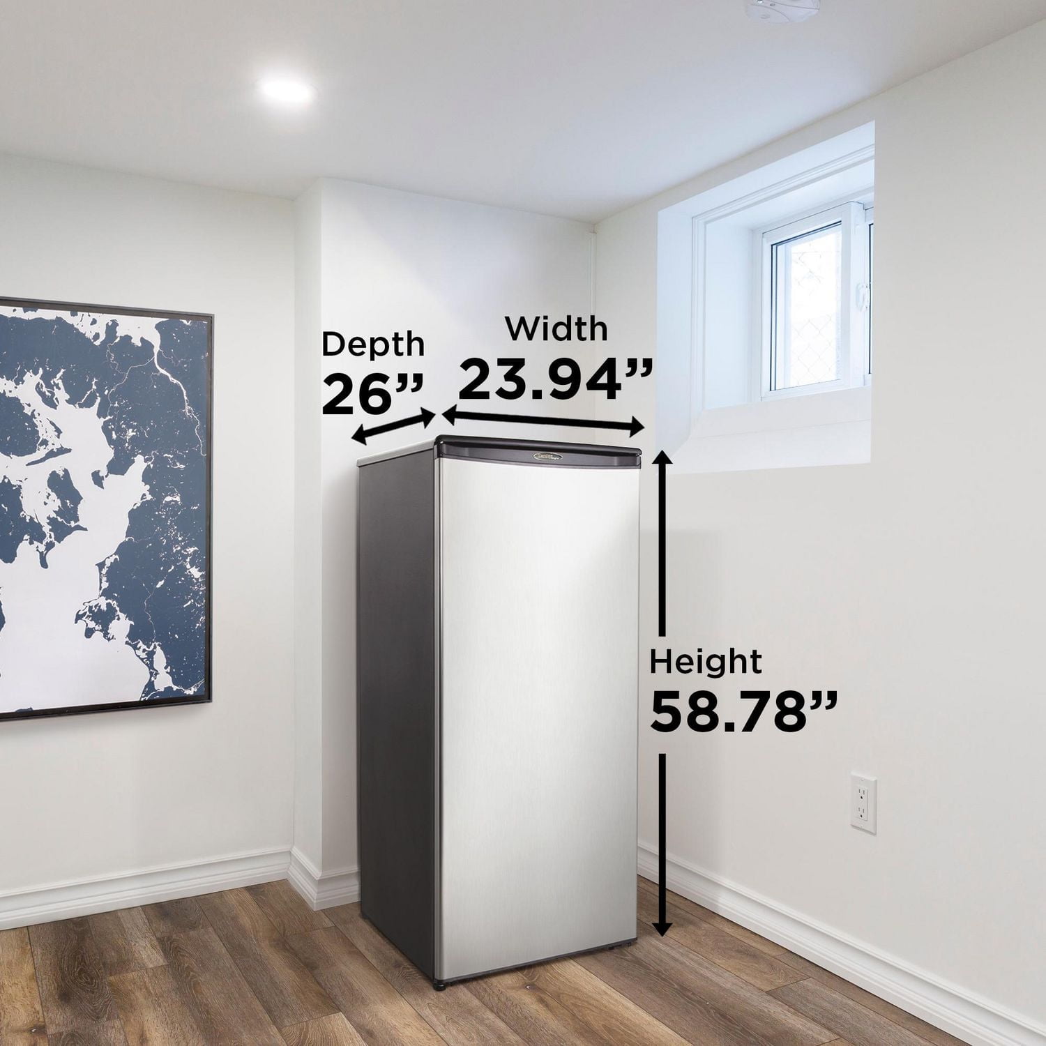 Danby Designer DAR110A1BSLDD Réfrigérateur d'appartement de 11,0 pi3 en Acier Inoxydable