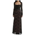 thumbnail image 3 of Jamsmile Women Dress Square Neck Tie Strap Sheer Lace Long Sleeve Maxi Dresses Crochet Shawl Elegant Evening Bodycon Dress, 3 of 9