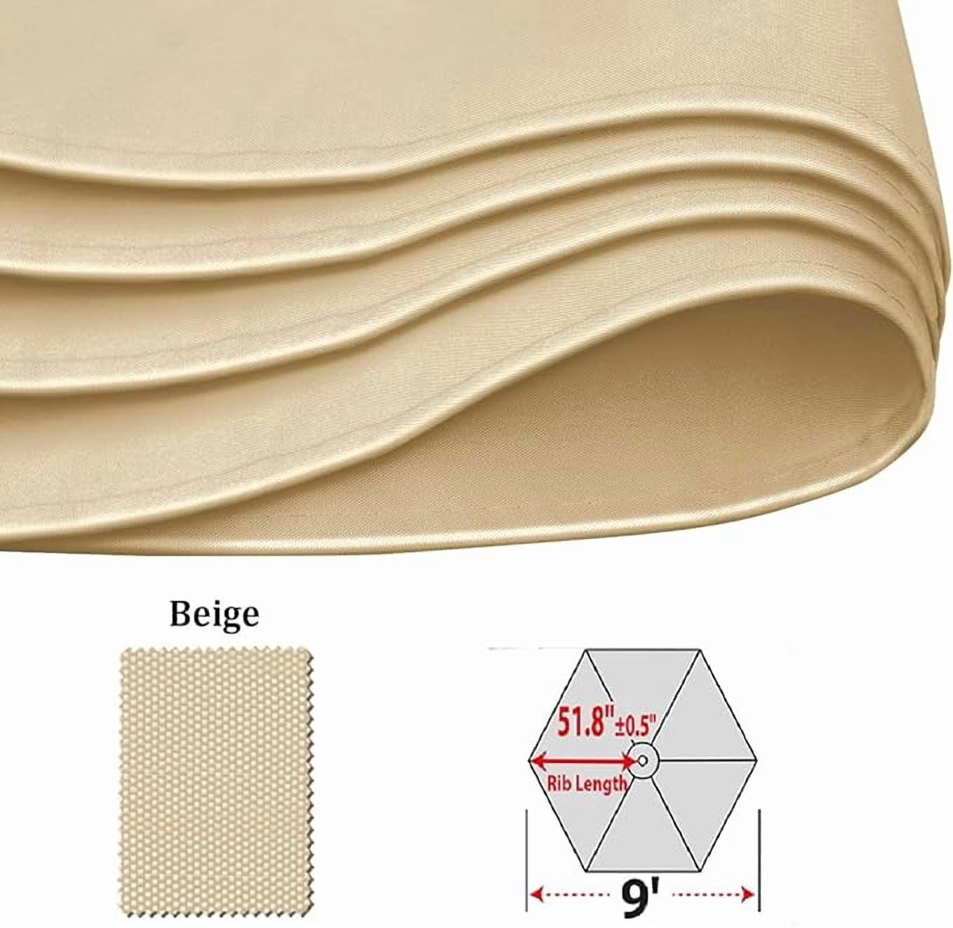 SOLAXO 9ft 6ribs Umbrella Canopy Cover Replacement Top Canopy for Patio Umbrella