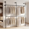 thumbnail image 4 of Gymax Industrial Pipe Clothing Rack Wall Mounted Heavy-Duty Metal Garment Organizer, 4 of 10