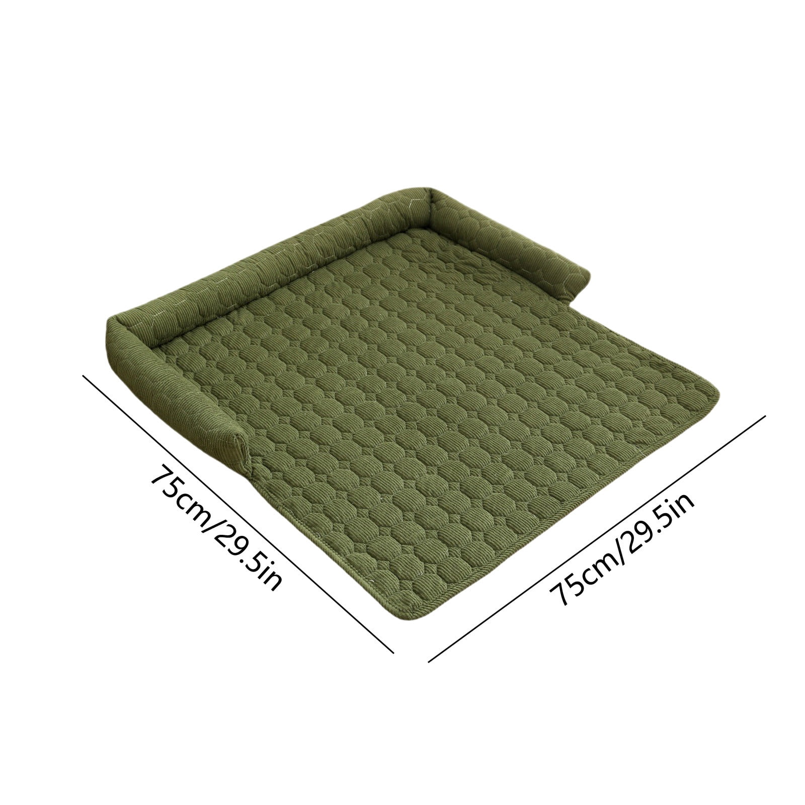 Plush Pet Sofa Bed Cushion Solid Color - Soft Sleeping Nest for Cats Dogs with Stay-in-Place Base, Machine Washable Cover Floor Sofa Furniture Protector