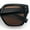 Black - Brown, variant on Womens Classy Thick Temple Plastic Horned Cat Eye Fashion Sunglasses All Black