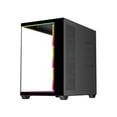 thumbnail image 4 of DIYPC IDX3-ATX-ARGB Black Dual USB3.0/ Type C Tempered Glass ATX Gaming Computer Case w/ Dual Tempered Glass Panel and 4 x ARGB PWM Fans (Pre-Installed). Integrated ARGB Light Strip., 4 of 11