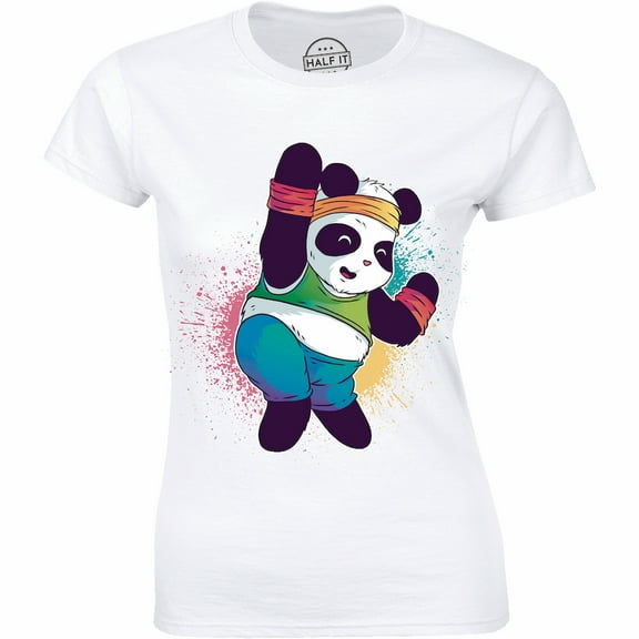 Colorful Exercising Cute Panda Dance Women's Gift T-Shirt