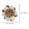 thumbnail image 3 of MasteelfCA 6pcs Vintage Handmade DIY Burlap Linen Rope Flowers Wedding Decor Crafts, 3 of 7