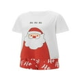 thumbnail image 3 of Ensemble de Pyjama de Noël pour Femmes avec Haut Imprimé Père Noël et Shorts, 3 of 9
