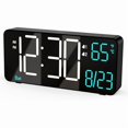 thumbnail image 1 of wonima44 KOSUMOSU Alarm Clocks for Living Room, 6.7in Small Digital Clock for Bedroom, Auto Dimming,Date,Day of Week,Seconds or Indoor Temperature,Digital Alarm Clocks for Bedrooms,LED Desk Clock, 1 of 1