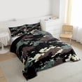 thumbnail image 3 of Homewish Rustic Camo Bedding Comforter Set,Country Farmhouse Lodge Twin Comforter Sets,Green Brown Black Bedding Set For Boys Kids,Ultra Soft Home Decor Reversible,2pcs, 3 of 8