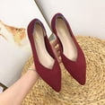 thumbnail image 5 of 2020 Woman Knit Pointed Shoes Women's Flat Shoes Ballet Shoes Moccasin Mixed Color Shoes Soft Pregnant Shoes Zapatos De Mujer, 5 of 23