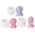 thumbnail image 4 of lanema Easy Demold Silicone Mold Embossed Girl/Married Couple Shaped Mould for Candle Aromatherapy Mould Jewelry Making Tool, 4 of 15