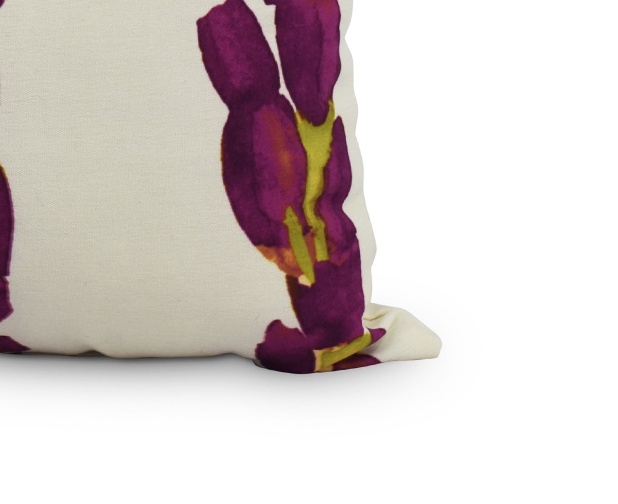 Simply Daisy's Sunset Tulip Stripe 16 inch Purple Decorative Floral Throw Pillow