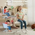 thumbnail image 3 of Guyou Kids Desk Chairs for 8-12, Ergonomic Swivel Study Chair, Kids Computer Chairs with Adjustable Height and 360-degree Swivel for Bedroom, Living Room, Study, Kids Room, White, 3 of 9