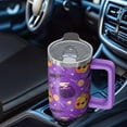 thumbnail image 5 of 30 Oz Halloween Tumbler with Handle and Straw, Skeleton Ghost Bat Travel Cup, Halloween Birthday Gifts for Women Adults Teenagers, 5 of 5