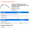 thumbnail image 2 of Power Steering Pressure Line Hose Assembly - Compatible with 1962 - 1968 Dodge Polara Base 1963 1964 1965 1966 1967, 2 of 2