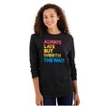 thumbnail image 3 of Worth The Wait But Always Late Ombre Plus Size Long Sleeve Graphic Tee Shirt Brisco Brands 2X, 3 of 5
