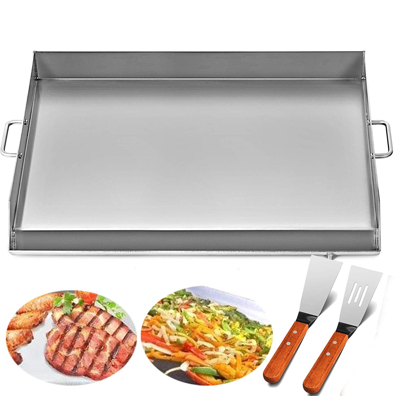 VEVOR 32"x17" Universal Flat Top Griddle Stainless Steel Comal BBQ Stainless Steel Comal Flat Top