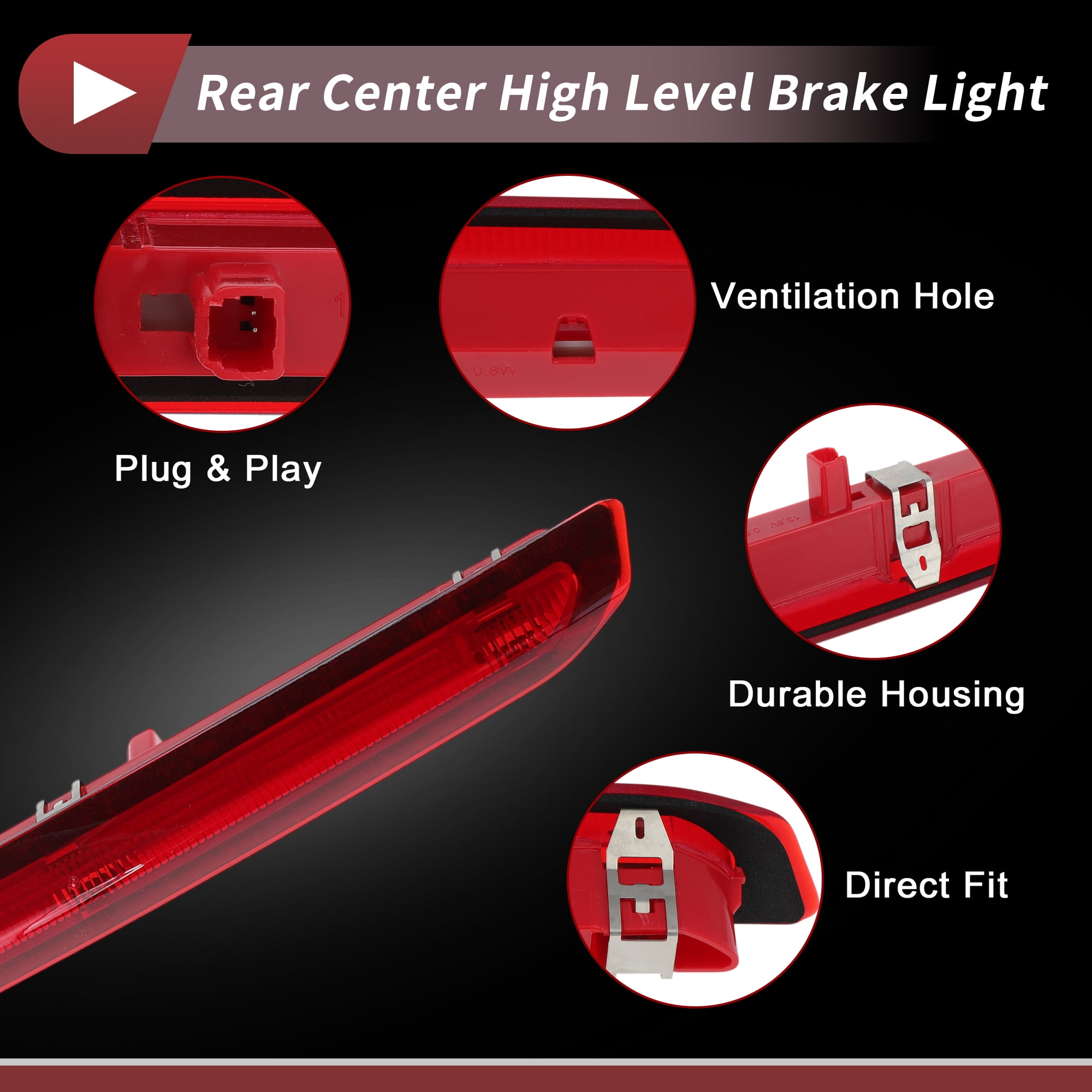 Unique Bargains LED Brake Light for Ford Escape 2013-2019 CJ5Z13A613B/CJ5413A601AD