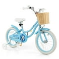 thumbnail image 1 of Prorider Vélo pour Enfant 16 Pouces avec Roues Stabilisatrices Guidon et Selle Ajustables Frein à Main Bleu, 1 of 10
