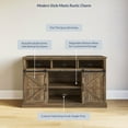 thumbnail image 3 of BELLEZE Parker 52" TV Stand Sliding Barn Door Console For TV's Up to 60" Entertainment Center, Rustic Oak, 3 of 7