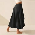 thumbnail image 4 of Yucgh Women's Solid Color High Waist Slit Midi Skirt, Elegant Bodycon Maxi Skirt, Slim Fit Casual Skirt with Side Split,Black,3XL, 4 of 5