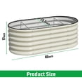 thumbnail image 2 of Cama de cultivo elevada SnugNiture 117x60x43 cm de metal galvanizado ovalada, 2 of 6