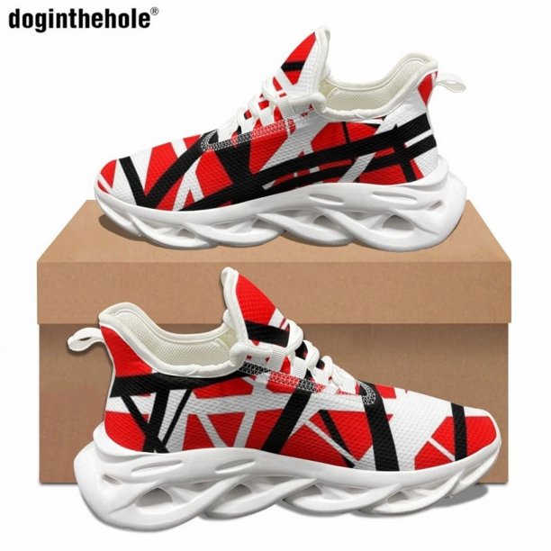 Zapatos planos casuales con diseño de rayas Doginthehole Evh, zapatillas de moda urbana rockera para mujer, zapatillas clásicas populares antideslizantes para correr