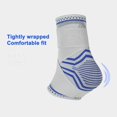 thumbnail image 4 of 1Pc Ankle Brace Comfortable Elastic Stress Relief Nylon Compression Ankle Sleeve Support for Sporting-Grey,M, 4 of 8