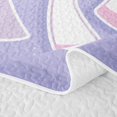 thumbnail image 5 of Manfei Kawaii Unicorn Twin Quilt Set,White Cloud Print Twin Coverlet Set,2pcs, 5 of 7