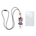 thumbnail image 2 of Adjustable Nylon Cord Badge Holder With Lanyard, Cartoon Beaded Design, Waterproof, Practical Keyring, Suitable For Office School Business Use, 2 of 8