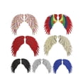 thumbnail image 4 of 7 Pair of Wings Shaped Sequin Embroidery Piece Cloth Sewing Accessories Adhesive Sticker Patch Feather Decorative Embroidery Clothing Patch for DIY Craft (Mixed Color), 4 of 8