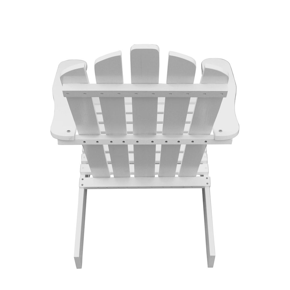 Wood Adirondack Chair Solid Wood Garden Patio Recliner Sling Chair Accent Chaise Lounge Chair Seat for Indoor Outdoor White - image 4 of 7