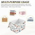 thumbnail image 6 of Yayeee Collapsible Cube Storage Bin with Lid Fabric Closet Decorative Basket with Handles, Cartoon Blue Houses, 6 of 7