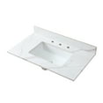 thumbnail image 7 of Montary 31inch Bathroom Vanity Top Sintered Stone Carrara Gold Tops with Rectangle Undermount Ceramic Sink and Back Splash with 3 Faucet Hole for Bathrom Cabinet, 7 of 7