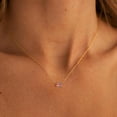 thumbnail image 4 of Trendy 14K Gold Plated CZ Chain Pendant - Dainty Birthstone Necklace for Women Jewelry Gift, 4 of 7